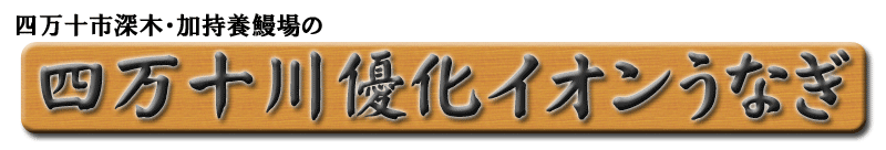 四万十町深木・加持養鰻場の四万十川優化イオンうなぎ