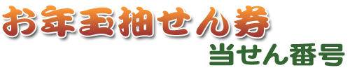 2019年お年玉抽せん券 当せん番号